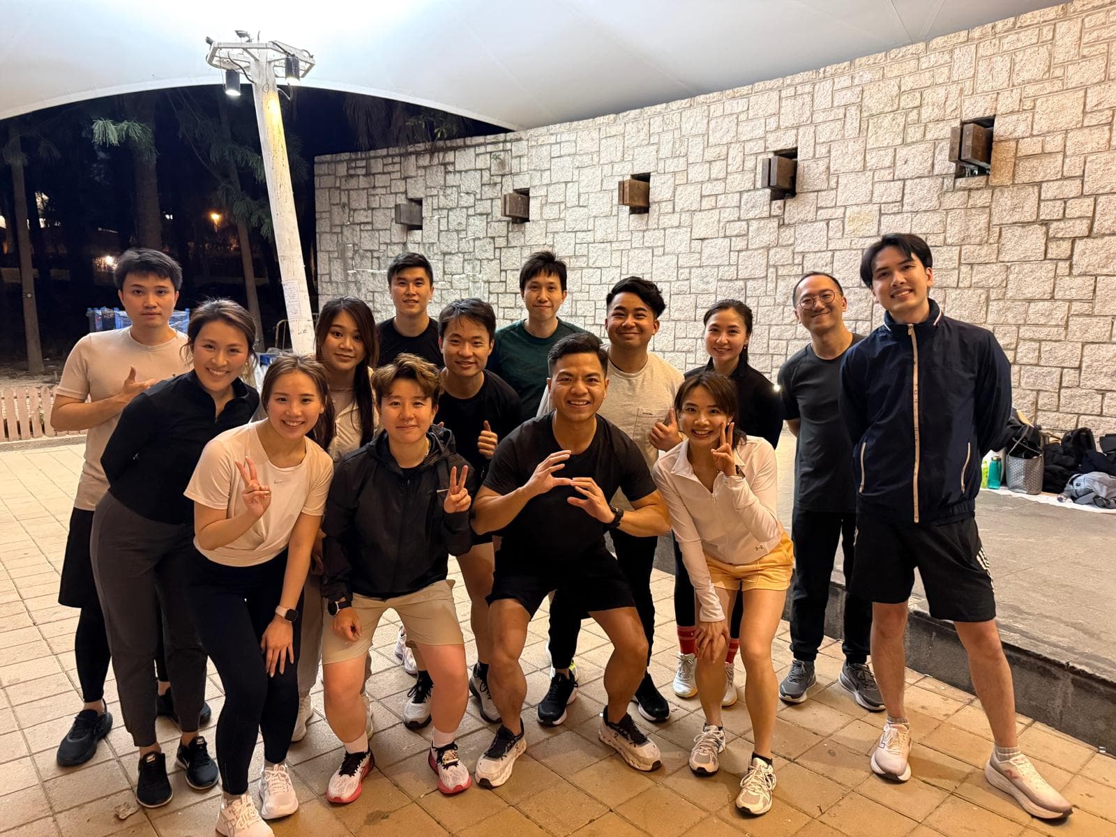SportsMatch community group portrait after an evening pickup game